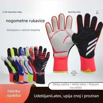 Profesionalne rukavice vratara za nogomet – latex, unisex, protuklizne, za vanjsku obuku