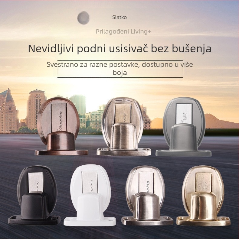 Magnetski podni za vrata, model 230, materijal cink Legura, završna obrada: nehrđajući čelik, ugradnja na pod, ručno upravljanje, Goody