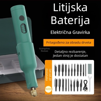 Prijenosni električni alat za graviranje – komplet, univerzalni, kompaktnog dizajna, za stolarske poslove