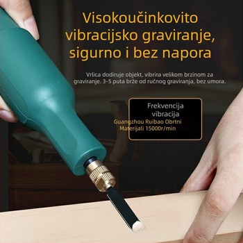 Prijenosni električni alat za graviranje – komplet, univerzalni, kompaktnog dizajna, za stolarske poslove