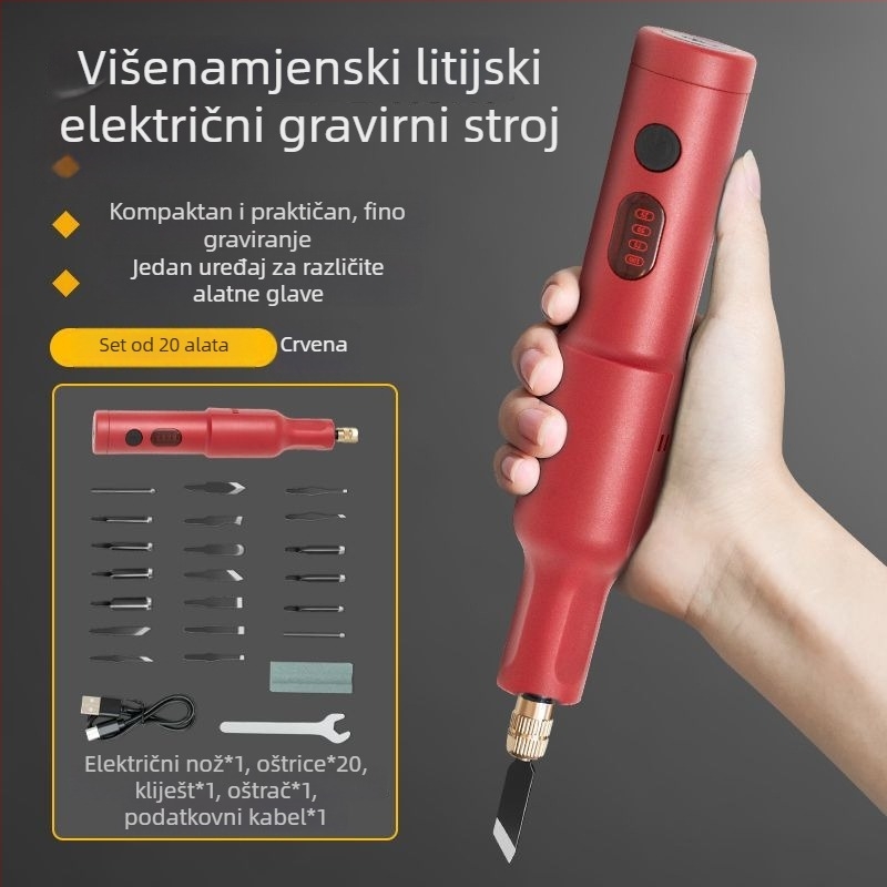 Prijenosni električni alat za graviranje – komplet, univerzalni, kompaktnog dizajna, za stolarske poslove