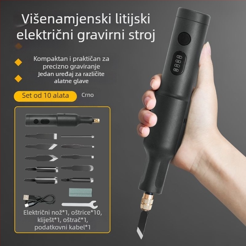 Prijenosni električni alat za graviranje – komplet, univerzalni, kompaktnog dizajna, za stolarske poslove