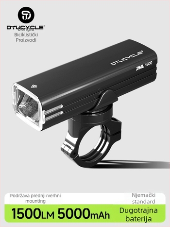 Prednje svjetlo za bicikl s integriranim klaksonom, sve-u-jednom, aluminijska legura, vodootporno, brzo oslobađanje, visoka svjetlina