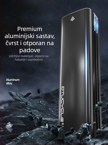 Prednje svjetlo za bicikl s integriranim klaksonom, sve-u-jednom, aluminijska legura, vodootporno, brzo oslobađanje, visoka svjetlina