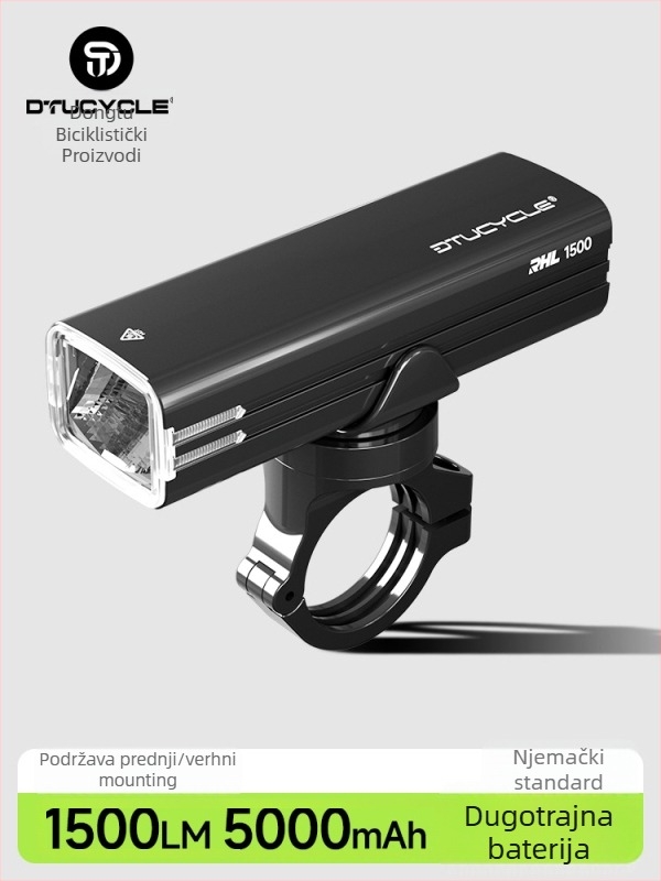 Prednje svjetlo za bicikl s integriranim klaksonom, sve-u-jednom, aluminijska legura, vodootporno, brzo oslobađanje, visoka svjetlina