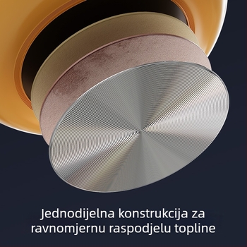 Željezni wok s titan-keramičkim neprijanjljivim premazom, stakleni poklopac, pogodan za univerzalnu ploču, model Acspa