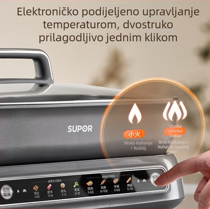Električna posuda Supor, kapacitet 6 L i više, snaga preko 1500 W, mehaničko upravljanje, unutarnji spremnik od legure