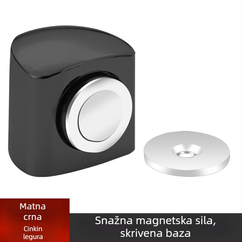 Stoper za vrata srcolikog oblika s podnim usisavanjem, cinkova legura, polirana površina, ugradnja na pod, ručno upravljanje