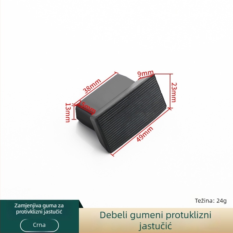 Nehrđajući čelični zaustavljač vrata, bruširani završetak, produženi dizajn.