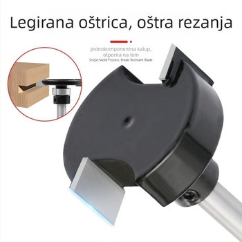 T-tip oštrica za strojeve za obradu drveta, nož za udubljivanje (slotting knife), Edge Trimmer, 6-osi osovina, ležaj 1/4 osovine