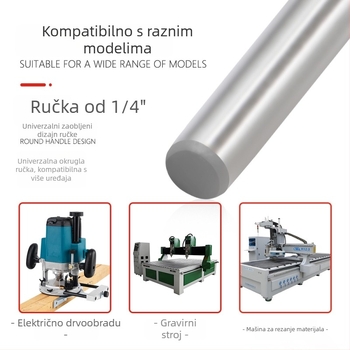 T-tip oštrica za strojeve za obradu drveta, nož za udubljivanje (slotting knife), Edge Trimmer, 6-osi osovina, ležaj 1/4 osovine