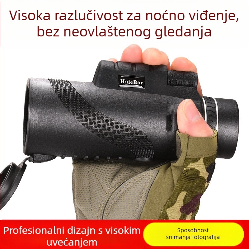 Monokularni teleskop – gumirana prevleka, otporan na udarce, marka Halebor