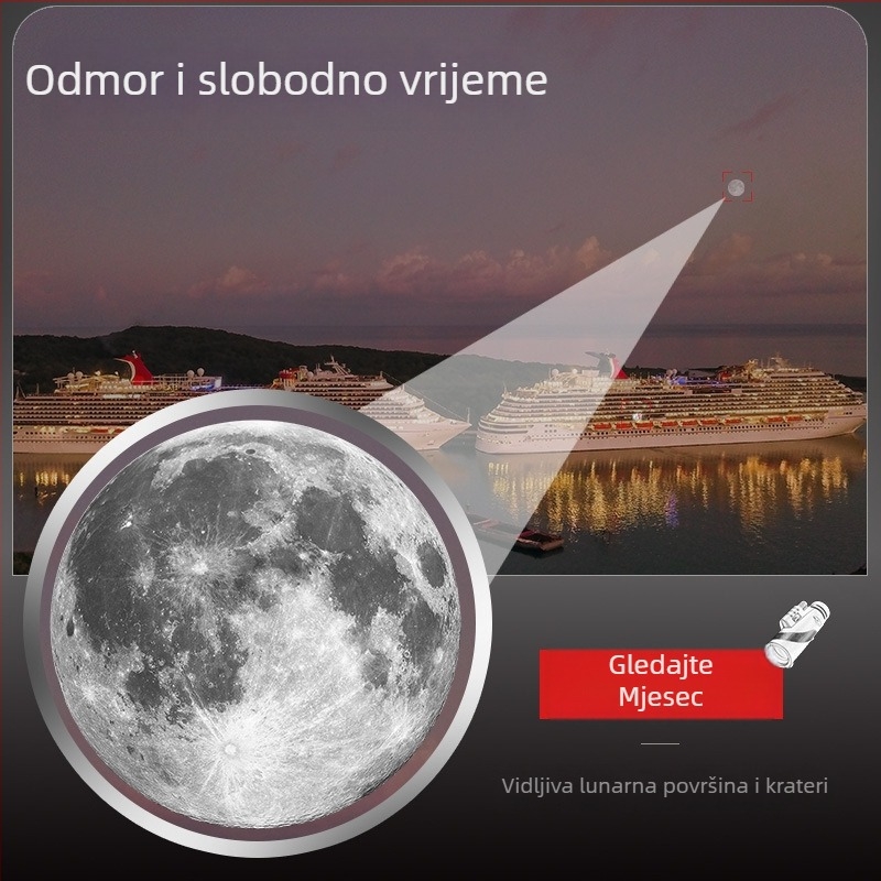 Monokularni teleskop – gumirana prevleka, otporan na udarce, marka Halebor