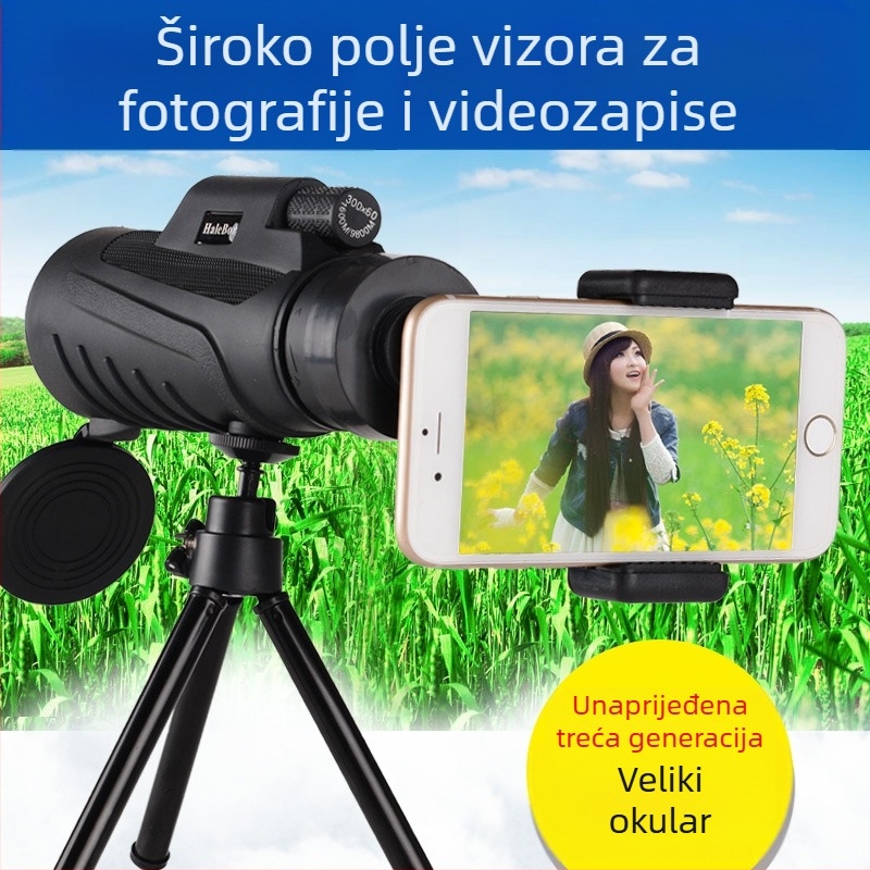 Monokularni teleskop – gumirana prevleka, otporan na udarce, marka Halebor