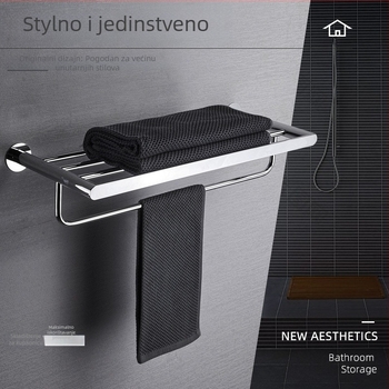 Bakreni stalak za ručnike, kromirano završno oboj, nosivost 30 kg, jednoslojni, skladištenje
