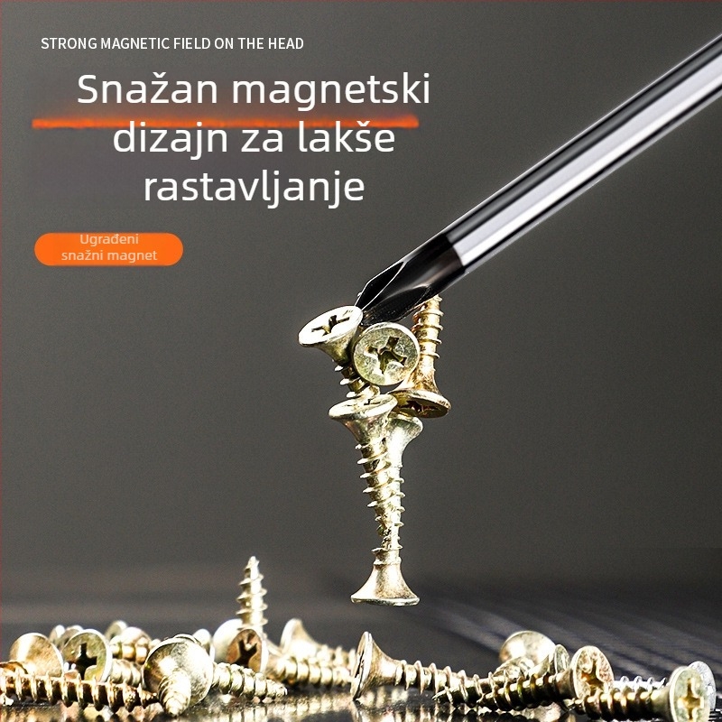 Industrijske klase dvostruki PH2 Phillips odvijač s magnetnim vrhom i izoliranim držajem, Cr-V čelik