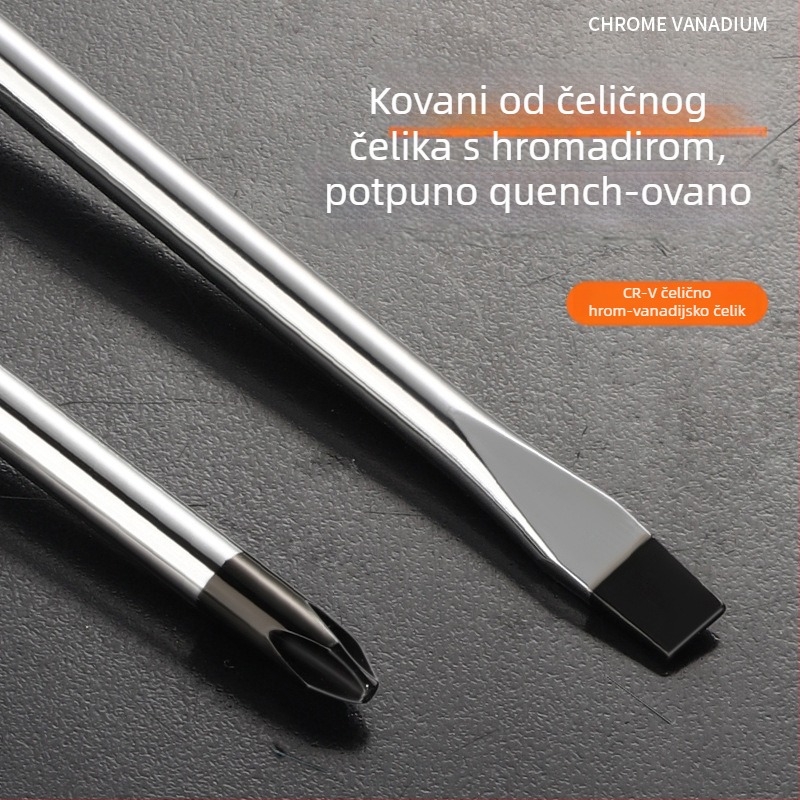 Industrijske klase dvostruki PH2 Phillips odvijač s magnetnim vrhom i izoliranim držajem, Cr-V čelik