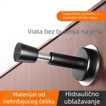 Hidraulički gornji dio vrata od nehrđajućeg čelika, cinkovog legura, zidni montaža, ručno upravljanje, moderni minimalistički stil