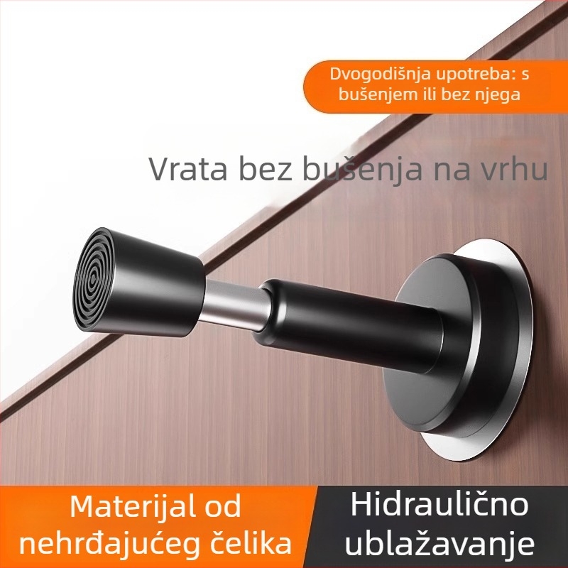 Hidraulički gornji dio vrata od nehrđajućeg čelika, cinkovog legura, zidni montaža, ručno upravljanje, moderni minimalistički stil