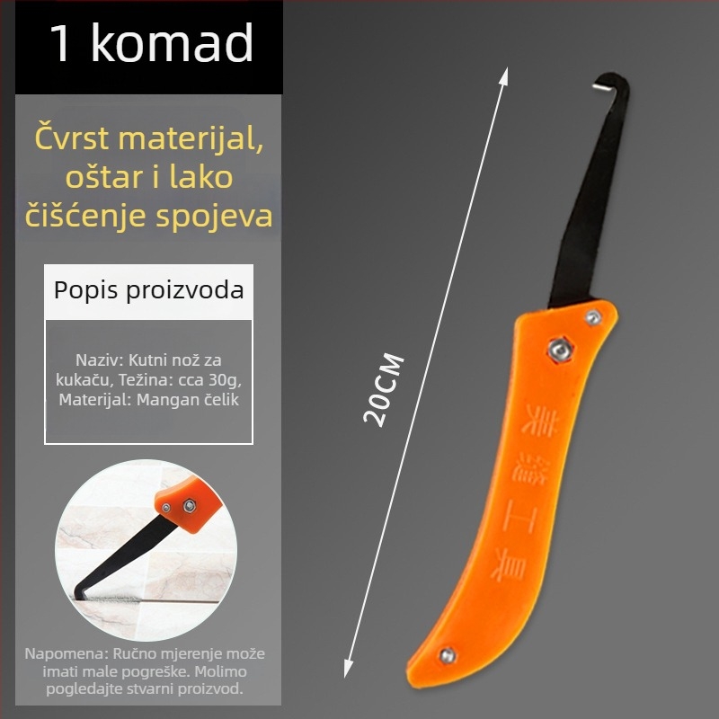 Set alata za fugiranje pločica od plastike — Yin‑Yang kut, lopatica za fugiranje, fugirni materijal, građevinski set