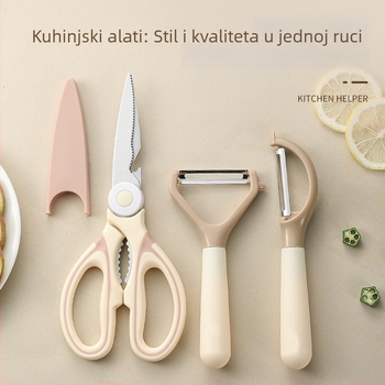 Višenamjenski oguljivač za voće i povrće, kompaktn kućanski alat, Orange West Z03bdt24, moderan minimalistički dizajn