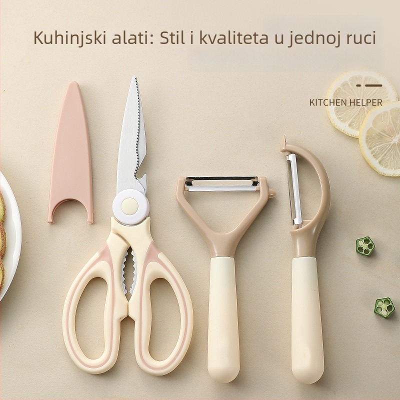 Višenamjenski oguljivač za voće i povrće, kompaktn kućanski alat, Orange West Z03bdt24, moderan minimalistički dizajn