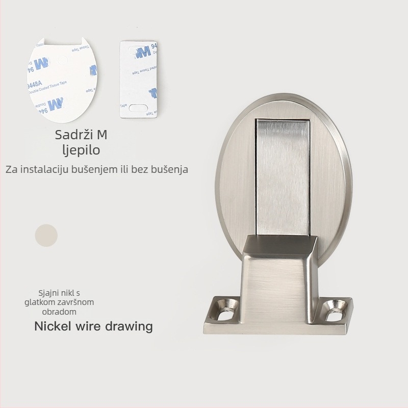 BAGB Podni usisni zaustavljač vrata, cinkovo legura, elektroplirano završna obrada, CT-02 podni tip, moderan stil