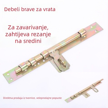 Željezni mehanizam za vrata s leptir kvačilom, površinska obrada zadana