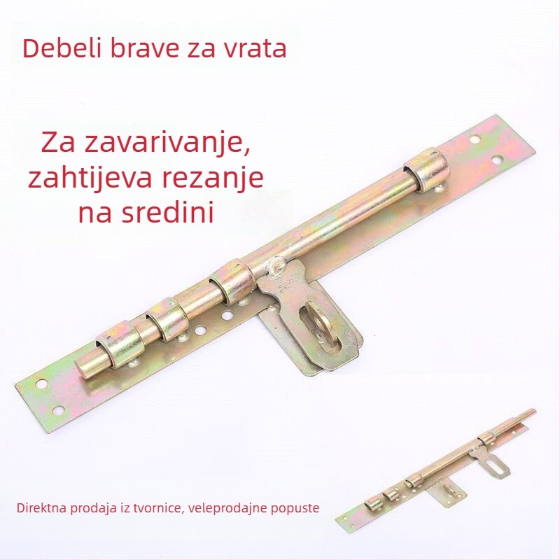 Željezni mehanizam za vrata s leptir kvačilom, površinska obrada zadana