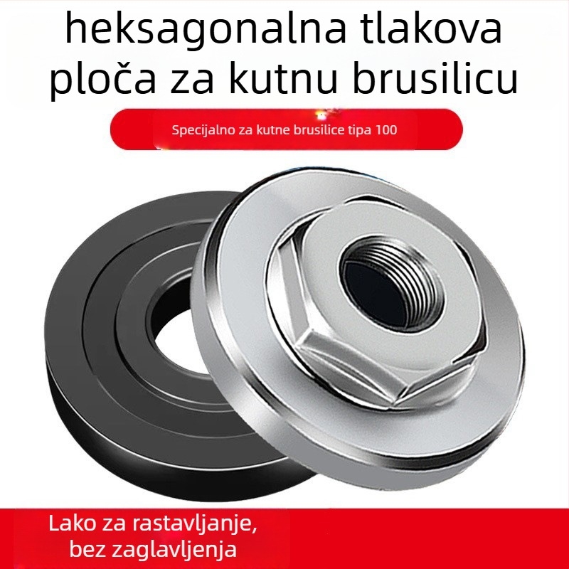Pribor za kutnu brusilicu: tlačna ploča, Chen Tu, visoko ugljično čelika, kompatibilan s univerzalnom maticom i vijkom