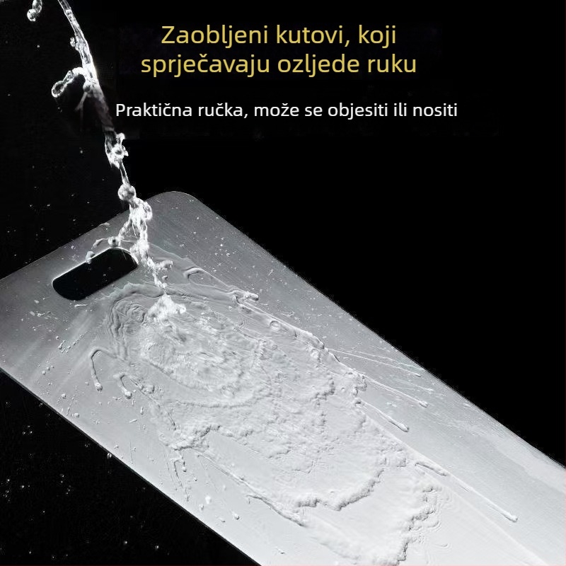 Kuhinjska daska od nehrđajućeg čelika – dvostrana, prijenosna, antibakterijska, protiv plijesni, moderni minimalistički stil (Materijal: nehrđajući čelik; Funkcije: kućanstvo, prijenosno, antibakterijsko, protiv plijesni; Stil: moderni minimalistički)