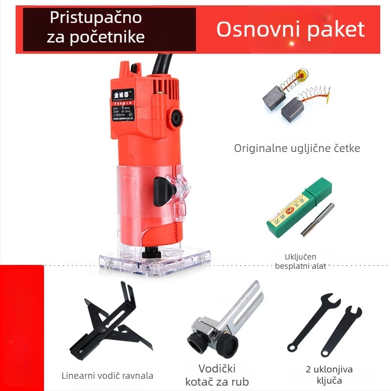 Mašina za obrezivanje i kanalsko bušenje aluminij-plastičnih ploča, Bakelitni frezer, industrijski električni alat za obradu drveta, Jin Chengtai, 220V, jednofazni AC/DC >250V