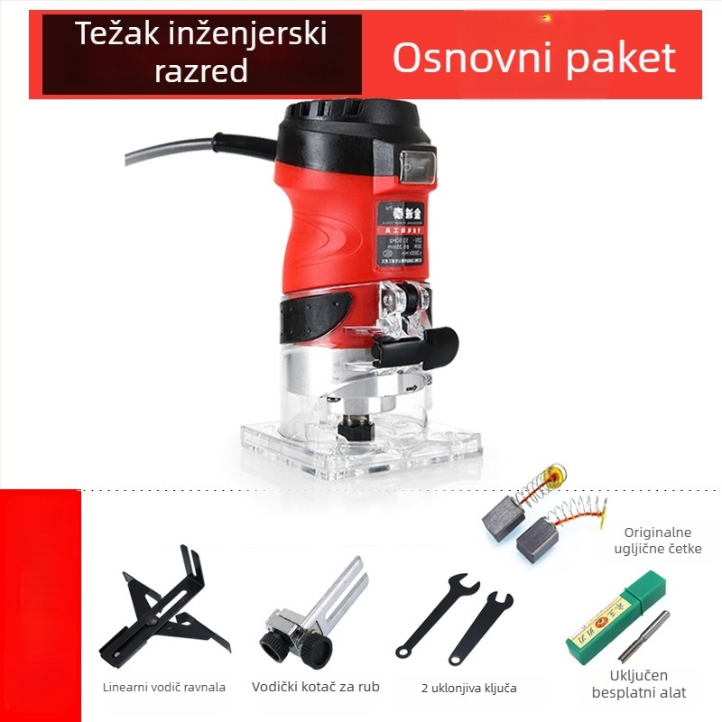 Mašina za obrezivanje i kanalsko bušenje aluminij-plastičnih ploča, Bakelitni frezer, industrijski električni alat za obradu drveta, Jin Chengtai, 220V, jednofazni AC/DC >250V