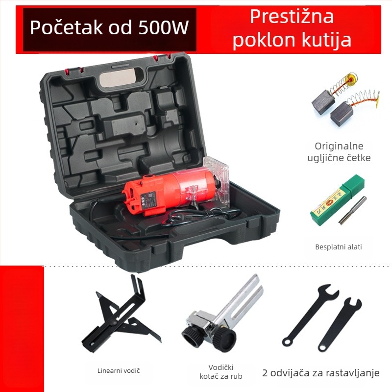 Mašina za obrezivanje i kanalsko bušenje aluminij-plastičnih ploča, Bakelitni frezer, industrijski električni alat za obradu drveta, Jin Chengtai, 220V, jednofazni AC/DC >250V