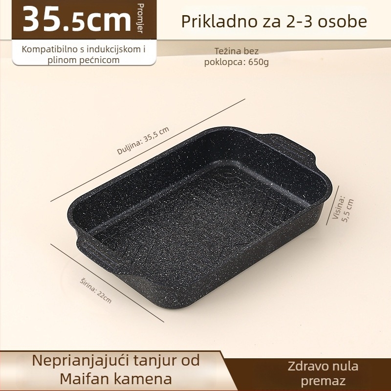 Tava za roštiljanje ribe, kvadratna od željeza, elektroforetska završna obrada, sklopiva, premium kvaliteta