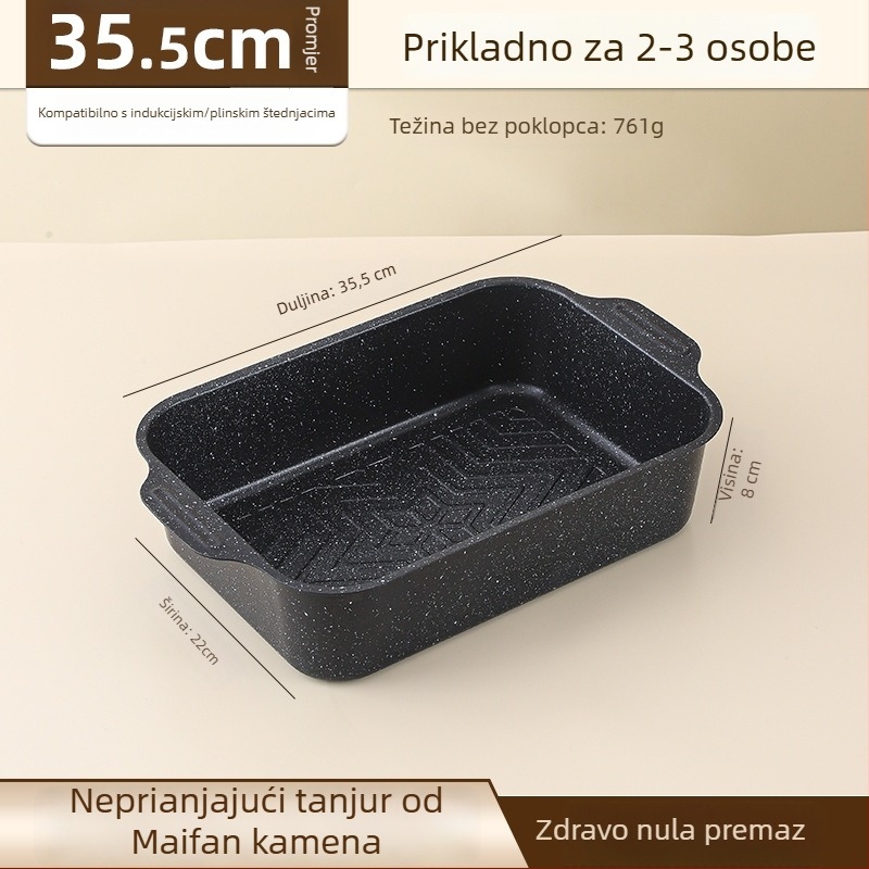 Tava za roštiljanje ribe, kvadratna od željeza, elektroforetska završna obrada, sklopiva, premium kvaliteta