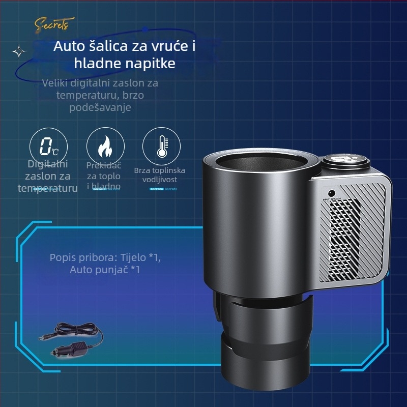 Poluvodički auto hladnjak i grijač, DC12V, 36W, ABS, 5L kapaciteta, raspon temperatura 0-60°C