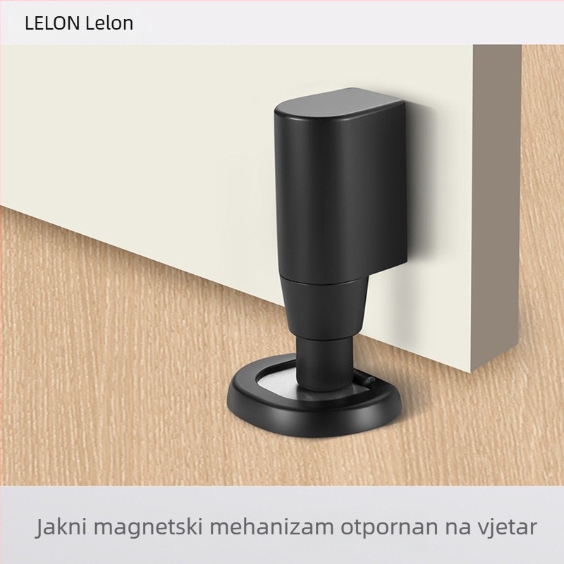 Magnetski podni zaustavljač vrata, model 8691, cinkov legura, elektroplatirano završno, bez bušenja, protiv sudara, tih rad
