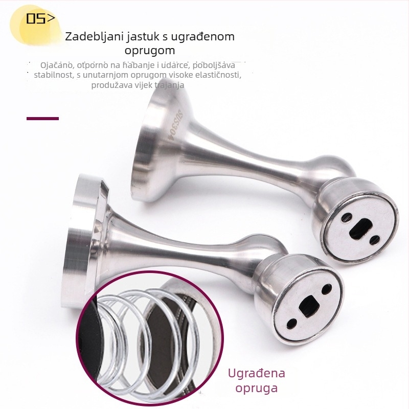 Stoper za vrata od 304 nehrđajućeg čelika, brušeni završetak, podna montaža, automatsko upravljanje, moderni minimalistički stil