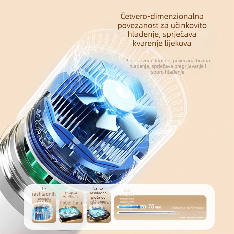 Prijenosni hladnjak za inzulin, mali hladnjak za lijekove s termoelektričnim modulom, napajanje 5V, 10W, raspon 0-20°C, kapacitet do 5 L, masa 663 g