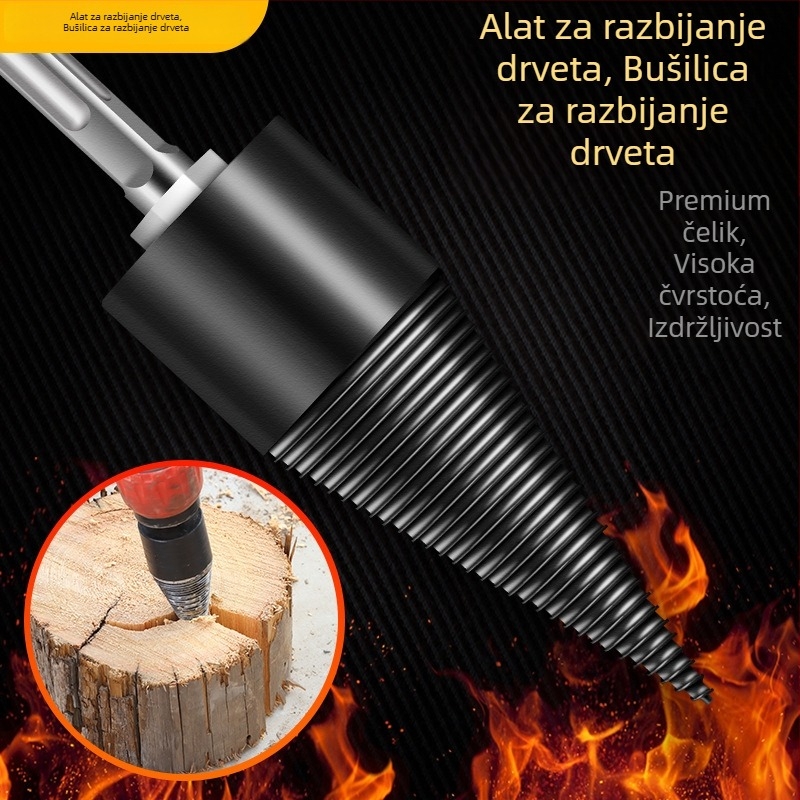 Chen Tu svrdlo za dijeljenje drva s konusnim vrhom za stolariju, kompatibilno s električnim bušilom i ručnim bušilom