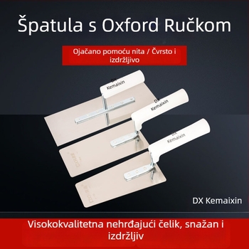 Špatula za žbukanje od nehrđajućeg čelika, zupčasti rub, ravni nož tip, Kemaixin