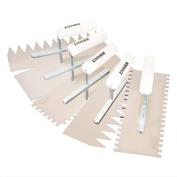 Špatula za žbukanje od nehrđajućeg čelika, zupčasti rub, ravni nož tip, Kemaixin