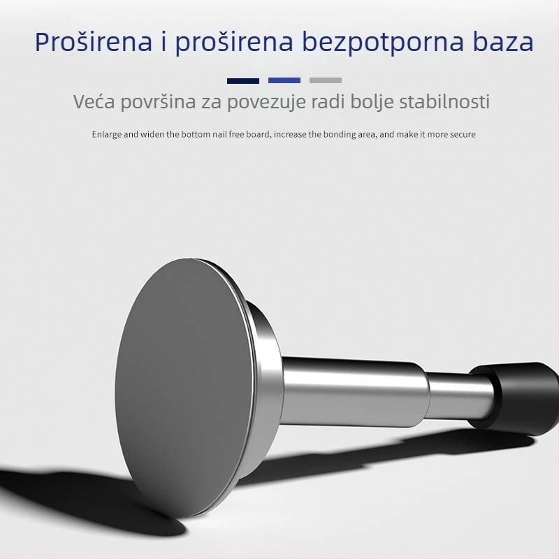 Gornji jastuk za vrata, nehrđajući čelik, polirana površina, zidni montaža, automatsko upravljanje