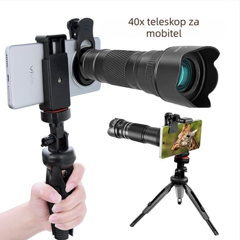 40x mobilni telefonski teleskopni teleobjektiv za fotografiranje na otvorenom na koncertima — 4K rezolucija, izlazna zjenica 36 mm