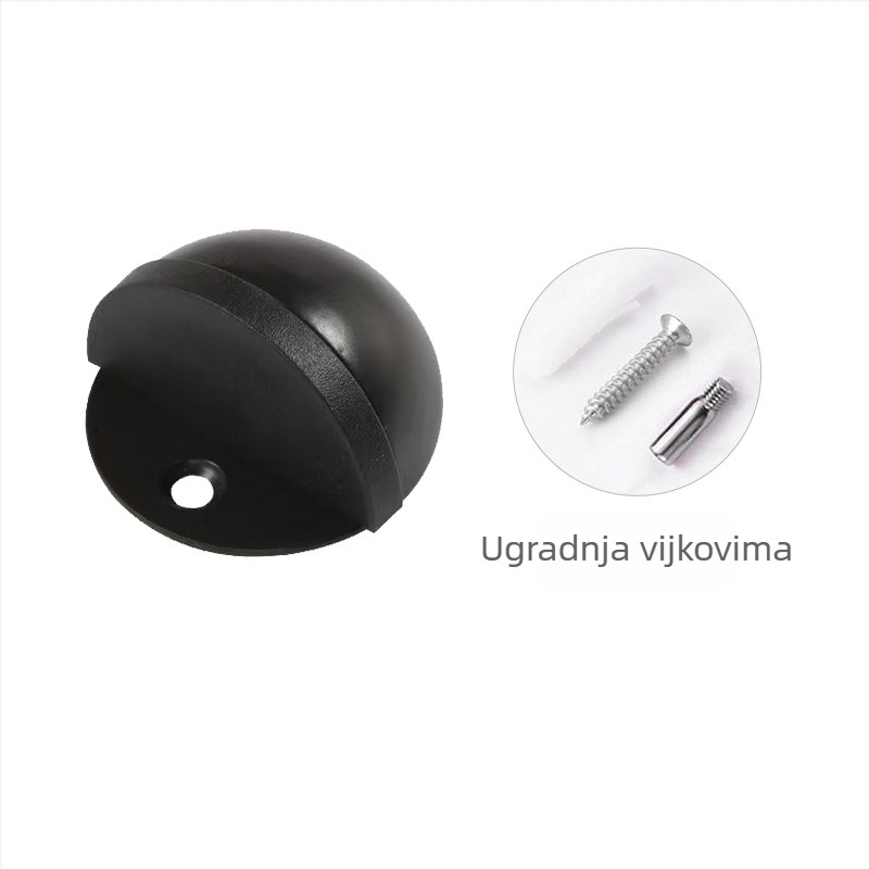 Dverni stopper Turtle Top — nehrđajući čelik, gumena površina, podni montaža, ručna kontrola, Bolos