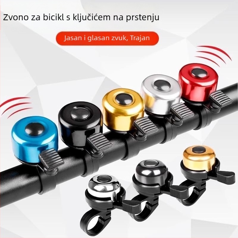 Zvonac za planinski bicikl, šaren, vrlo glasno (Materijal: Plastika; Marka: Druga; Obrada: Ne; Uvoz: Ne)