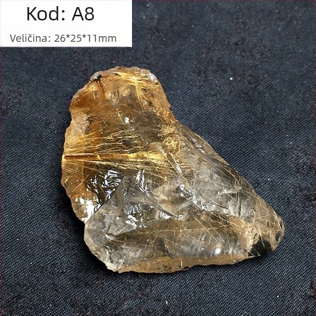 Dekorativni mineralni uzorak: prirodni titanij kristal, izvorni kamen, prilagodba po narudžbi dostupna (Marka: Drugo, Materijal: Titanij kristal, Obrada: Da)