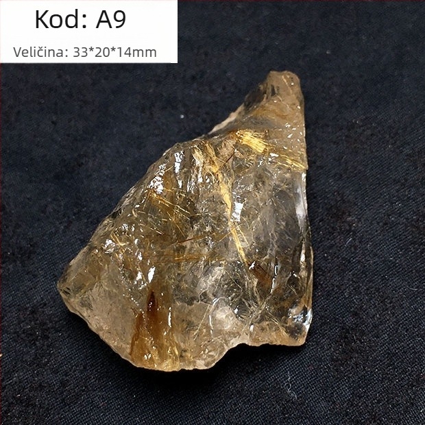 Dekorativni mineralni uzorak: prirodni titanij kristal, izvorni kamen, prilagodba po narudžbi dostupna (Marka: Drugo, Materijal: Titanij kristal, Obrada: Da)