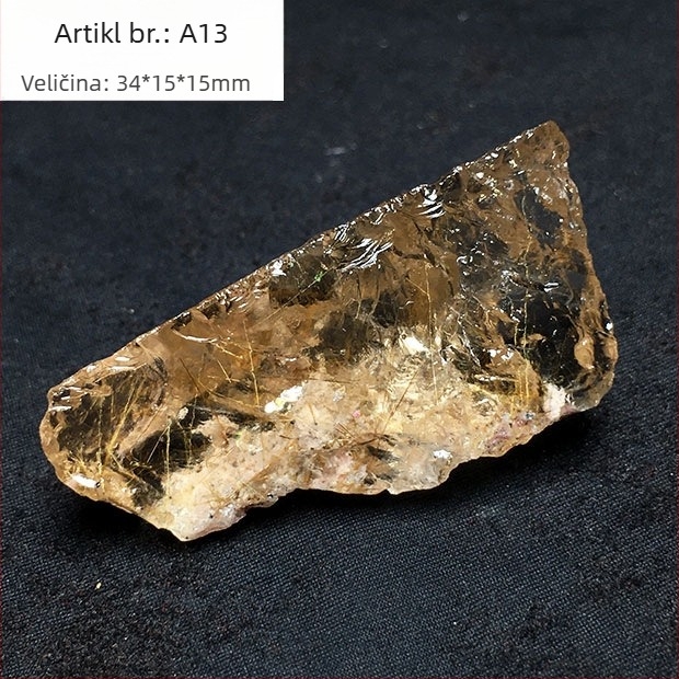 Dekorativni mineralni uzorak: prirodni titanij kristal, izvorni kamen, prilagodba po narudžbi dostupna (Marka: Drugo, Materijal: Titanij kristal, Obrada: Da)